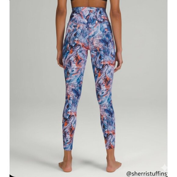 NWOT Lululemon Base Pace HR Tight 25" Purple Multi Running Leggings Size 10 - Picture 2 of 12